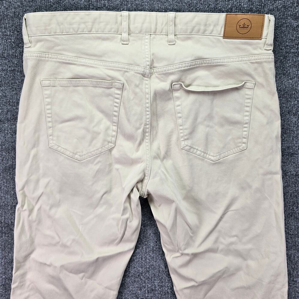 Peter Millar Pants Mens 34x27 Khaki Ultimate Sateen 5 Pocket Stretch Golf Chinos - Picture 4 of 8